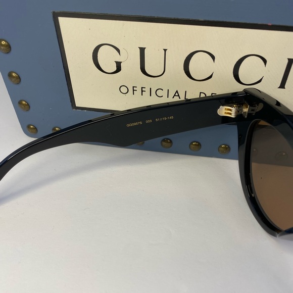 💯 - New Authentic GUCCI original GG0957S 003 51-19 Black Brown Sunglasses - Picture 13 of 13